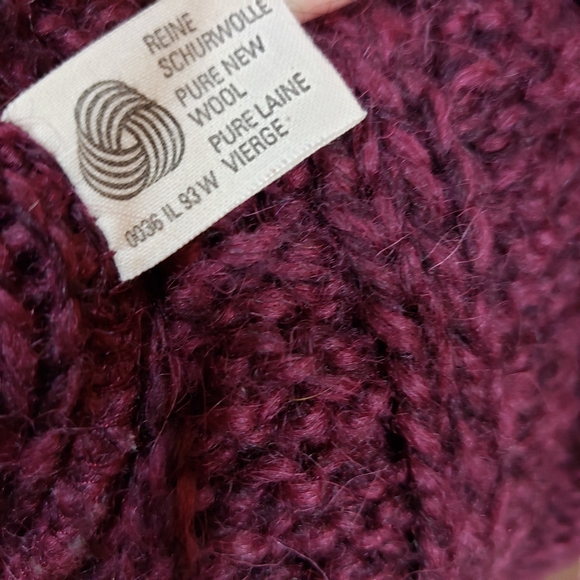 Folda vintage cable knit oversized chunky wool sweater size medium - Picture 8 of 9